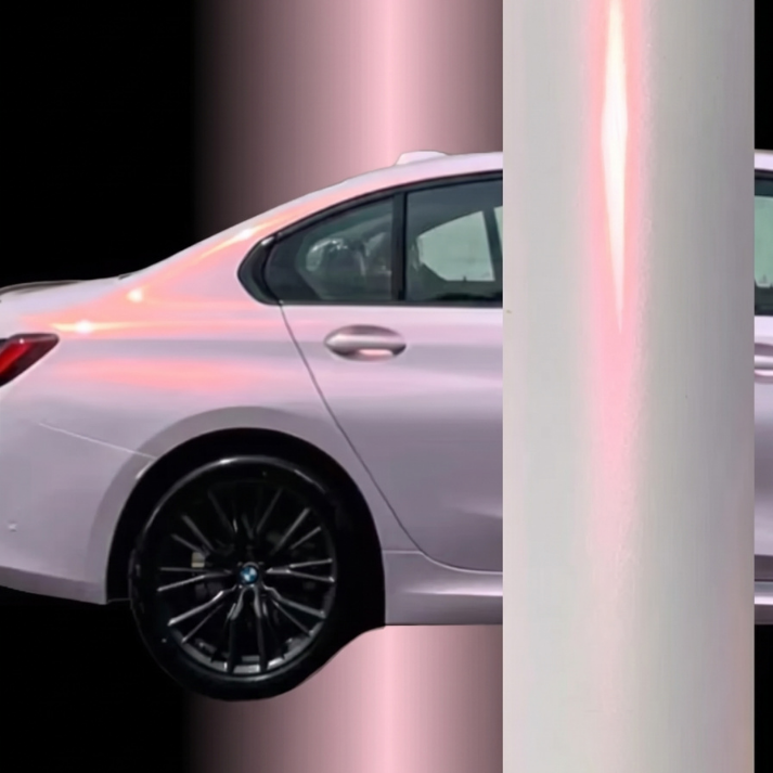 Color Shift Pink White Vinyl Wrap