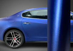 Satin Chrome Blue Vinyl Wrap