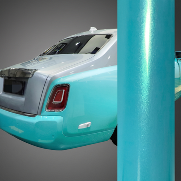 Color Shift Glitter Tiffany Blue Car Wrap