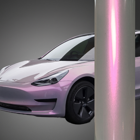 Color Shift Gray Pink Vinyl Wrap