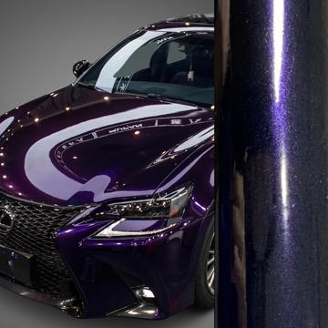 Color Shift Glitter Black Purple Vinyl Wrap