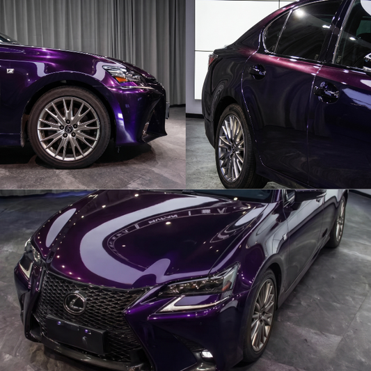 Color Shift Glitter Black Purple Vinyl Wrap