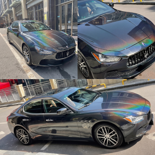 Laser Gloss Black Vinyl Wrap