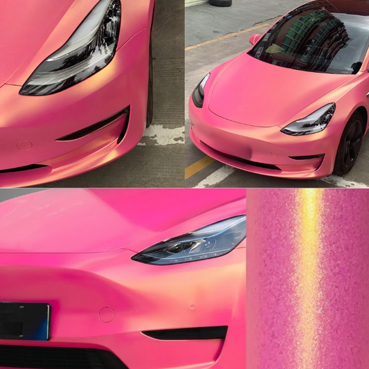 Color Shift Diamond Gold Pink Vinyl Wrap
