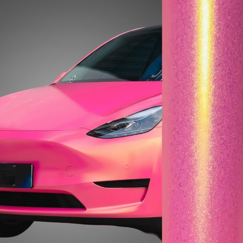 Color Shift Diamond Gold Pink Vinyl Wrap