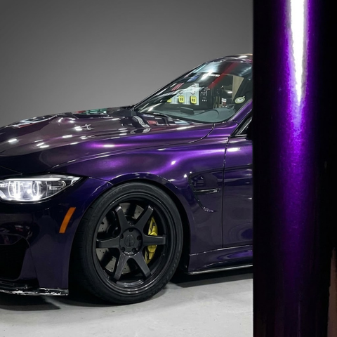 Gloss Metallic Midnight Purple Vinyl Wrap