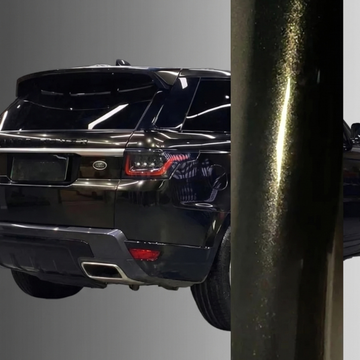 Gloss Metallic Black Gold Car Wrap
