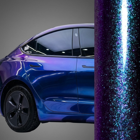 Color Shift Shiny Purple Blue Vinyl Wrap