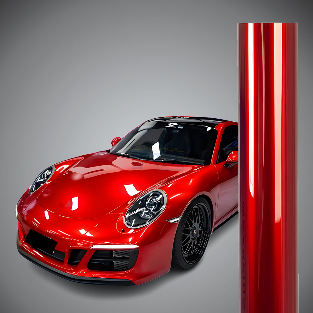 Gloss Metallic Vampire Red Vinyl Wrap