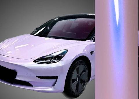 Color Shift Silver Purple Vinyl Wrap