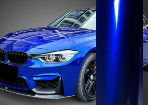 Gloss Metallic Deep Blue Vinyl Wrap