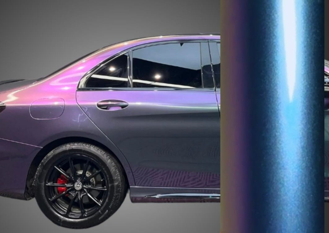 Gloss Metallic Gunmetal Purple Car Wrap