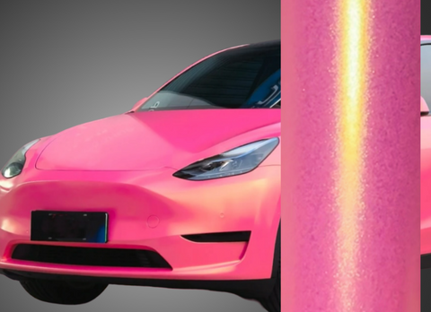 Color Shift Diamond Gold Pink Vinyl Wrap