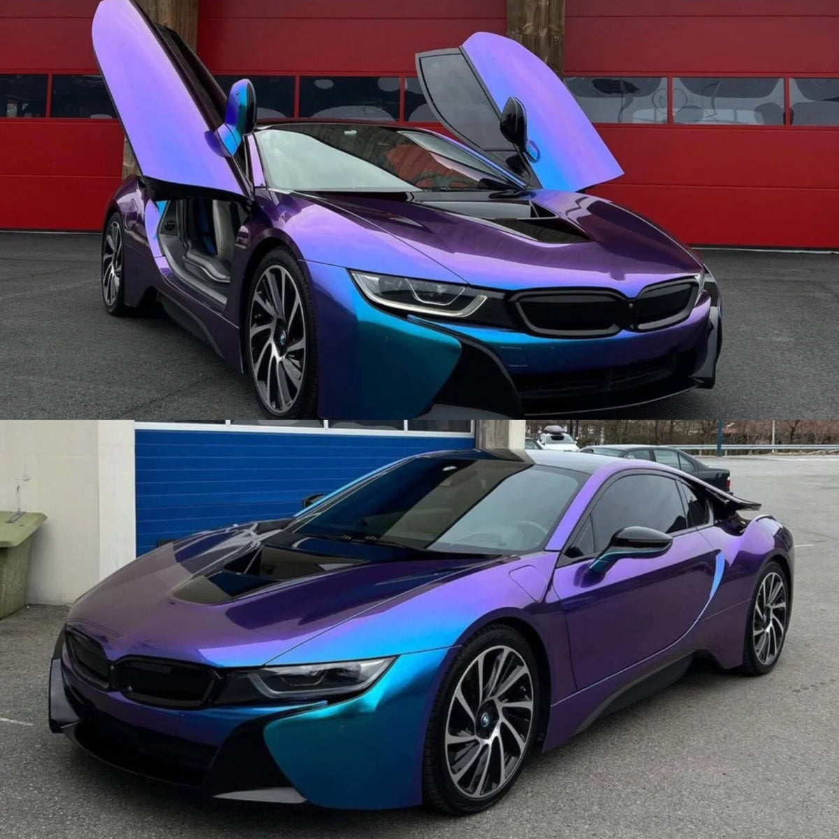 Color Shift Wraps Color Shift Shiny Purple Blue Vinyl Wrap
