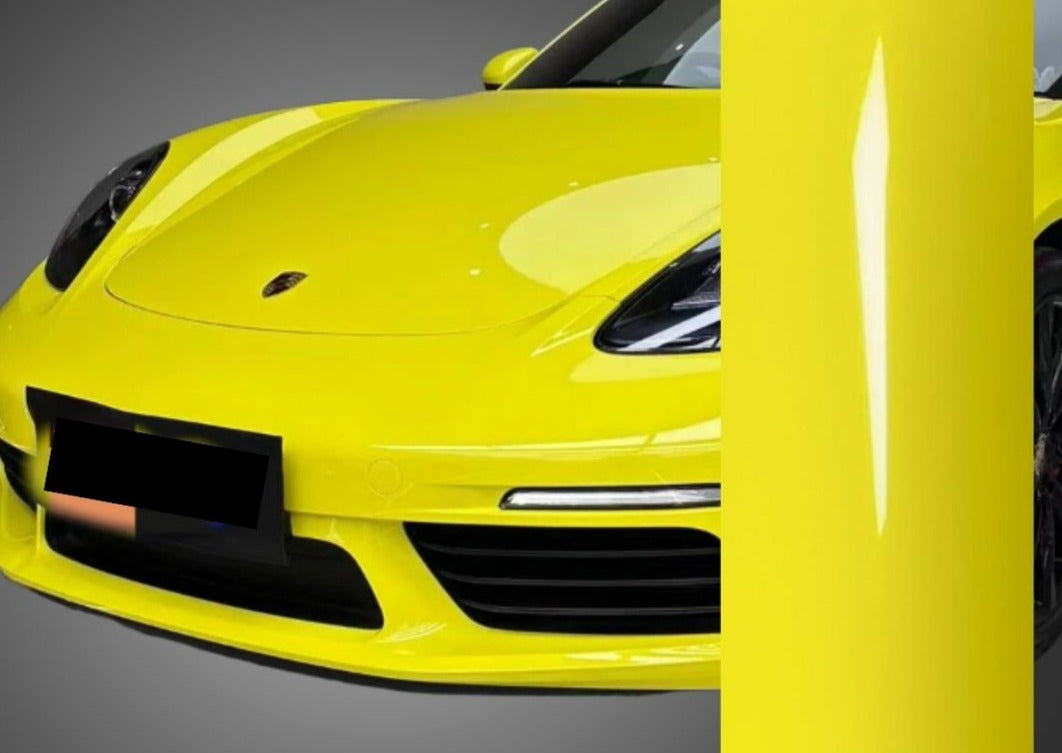 Super Gloss Lemon Yellow Car Wrap