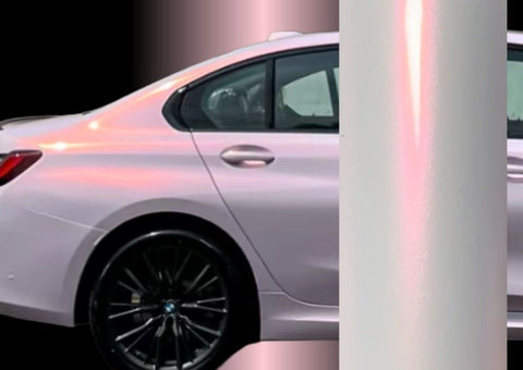 Color Shift Pink White Vinyl Wrap