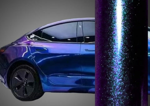 Color Shift Shiny Purple Blue Vinyl Wrap