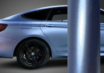 Gloss Metallic Silver Lake Blue Vinyl Wrap