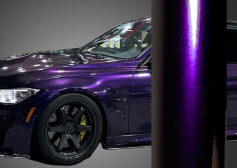 Gloss Metallic Midnight Purple Vinyl Wrap