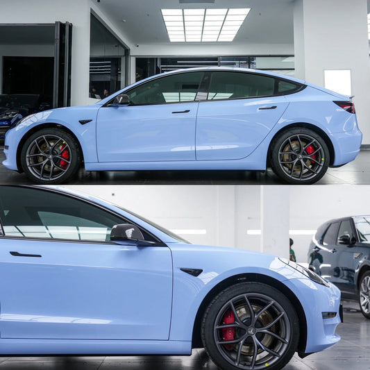 Super Gloss Mist Blue Vinyl Wrap