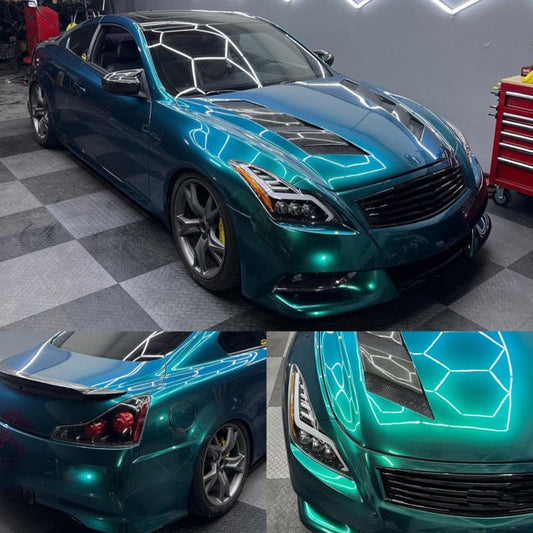 Color Shift Glitter Royal Green Vinyl Wrap